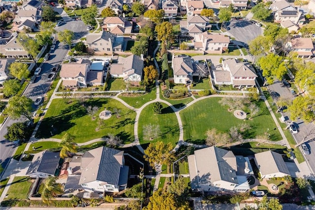 aerial view with a residential view