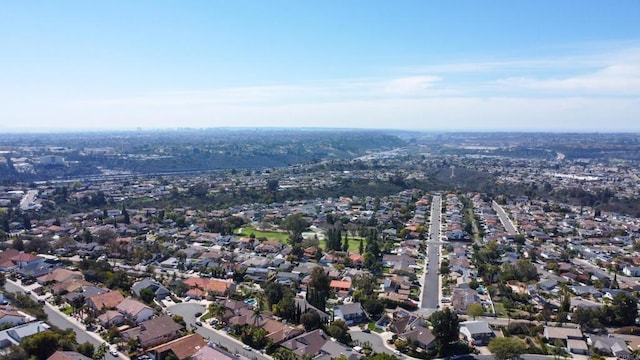 bird's eye view with a residential view