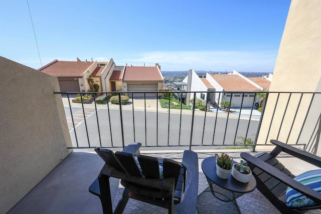 balcony with a residential view