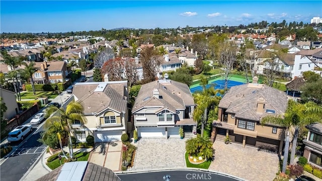 aerial view featuring a residential view