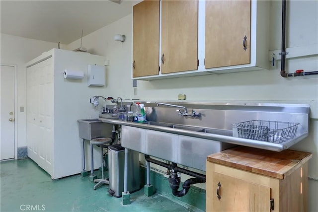 kitchen with concrete floors