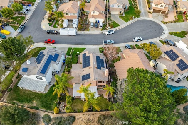 bird's eye view featuring a residential view