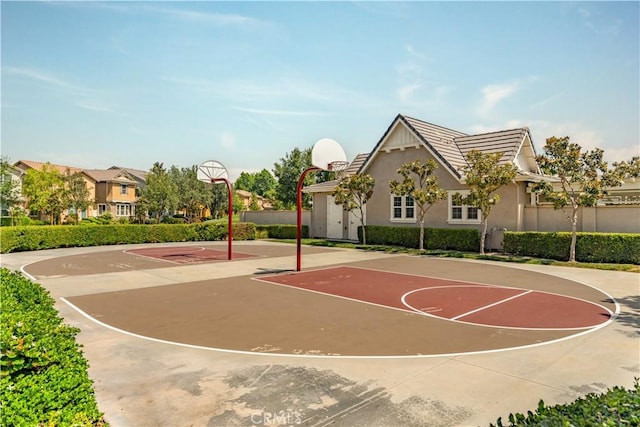 view of sport court with community basketball court