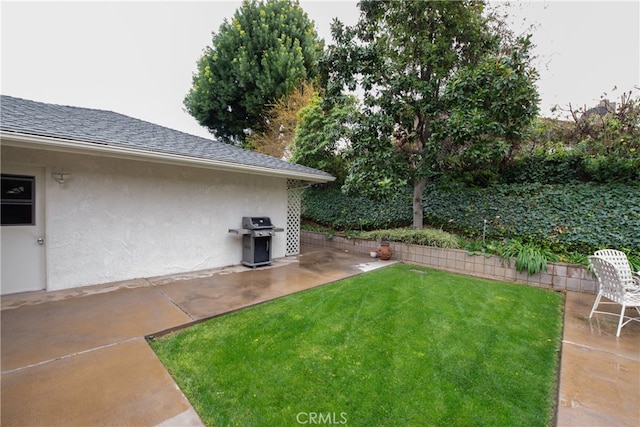 view of yard featuring a patio