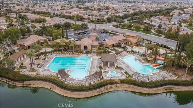 drone / aerial view featuring a residential view