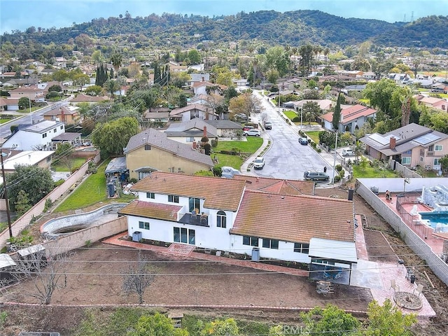 bird's eye view with a residential view