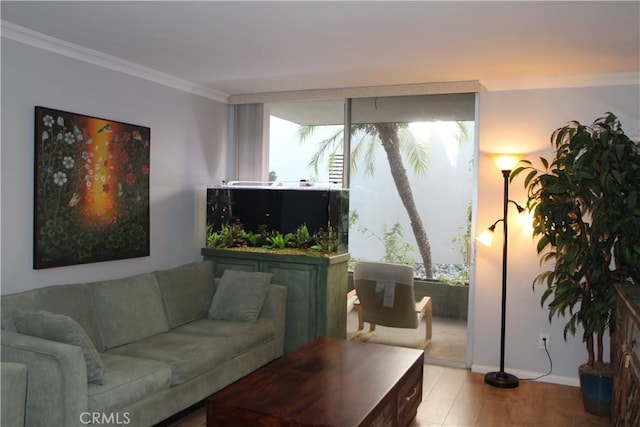 4545 Collwood Blvd Unit 19, San Diego, CA 92115 - living room with wood finished floors and crown molding