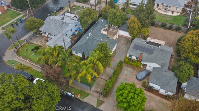 bird's eye view featuring a residential view