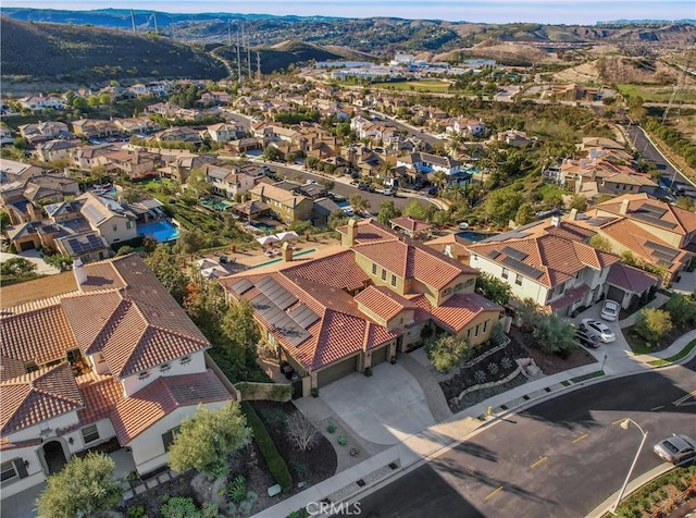 bird's eye view with a residential view