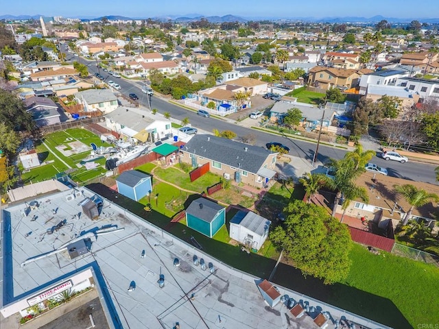 bird's eye view with a residential view