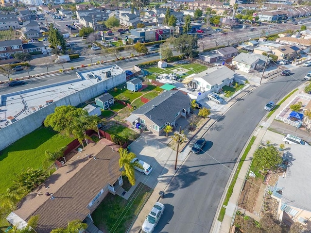 bird's eye view with a residential view