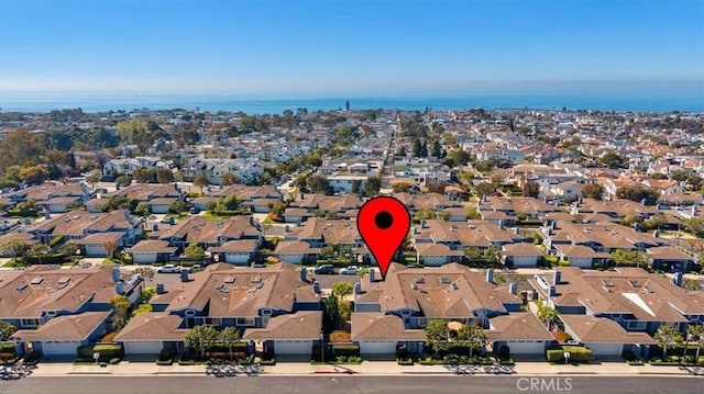 aerial view featuring a residential view