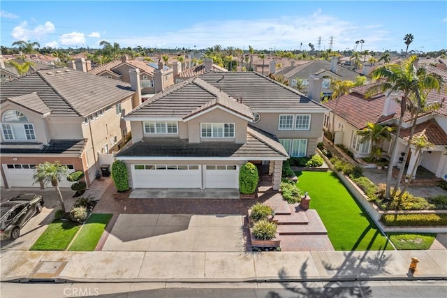 aerial view with a residential view