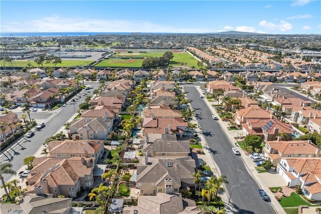 aerial view with a residential view