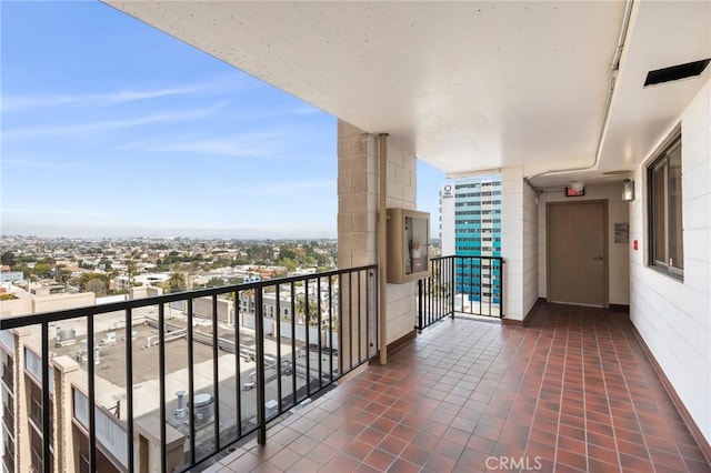 balcony featuring a view of city