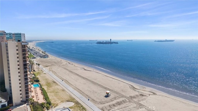 water view featuring a beach view