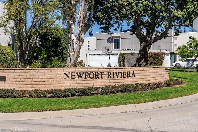 view of community sign