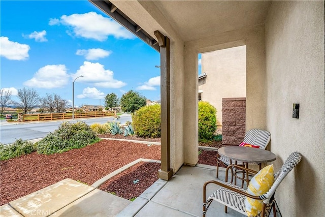 view of patio with fence