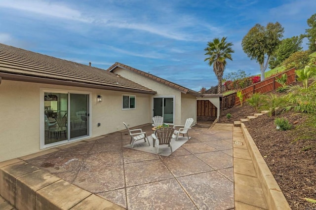 view of patio with fence