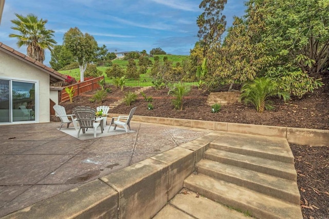 view of patio / terrace with fence