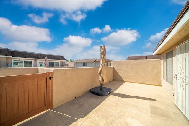 view of patio / terrace featuring a balcony