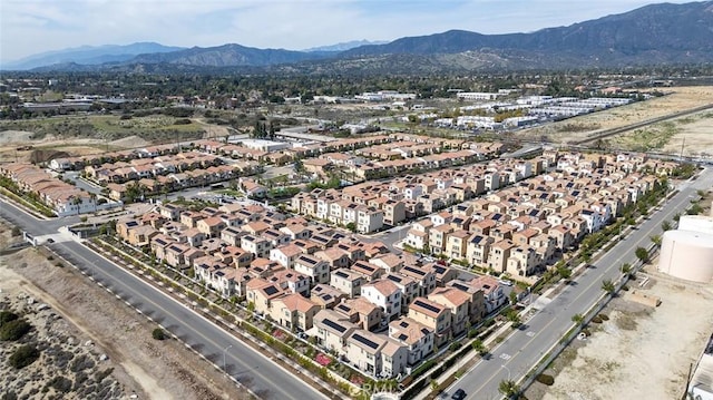 bird's eye view with a mountain view and a residential view