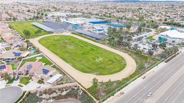 bird's eye view with a residential view