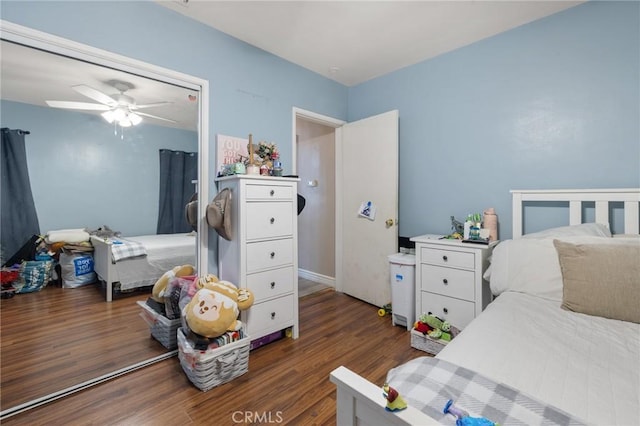 bedroom featuring wood finished floors