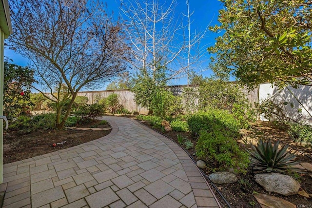 view of patio featuring a fenced backyard