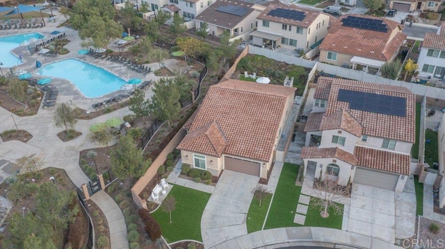 bird's eye view featuring a residential view