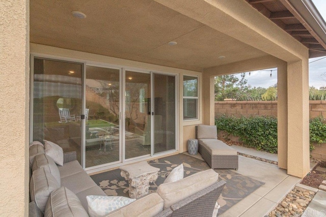 view of patio with fence