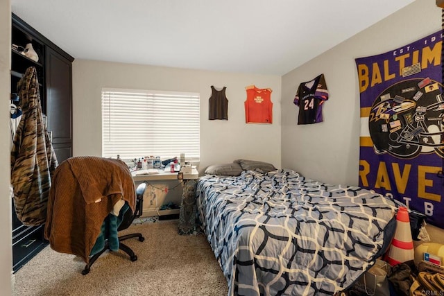 bedroom featuring carpet flooring