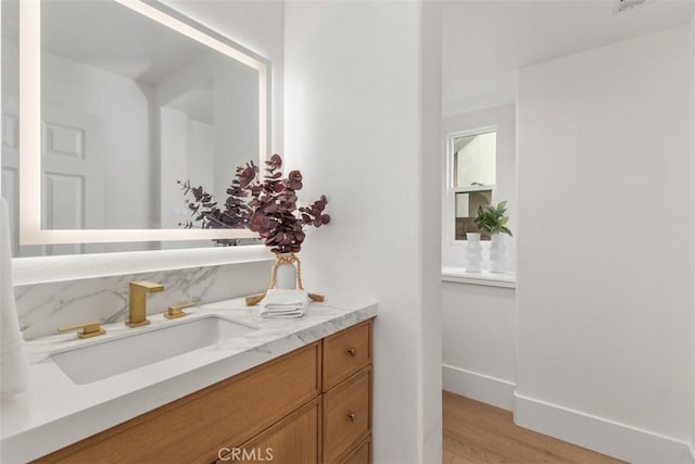 15 Cavaillon, Newport Coast, CA 92657 - bathroom with vanity and wood finished floors