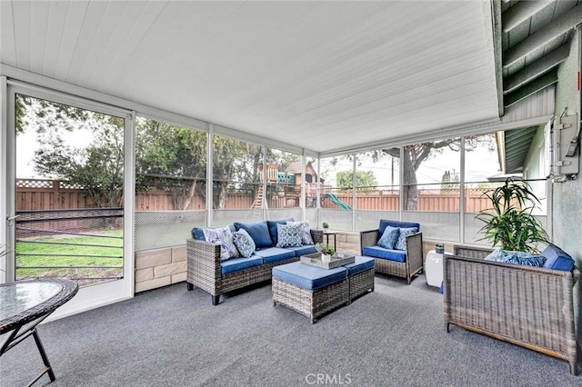 view of sunroom / solarium