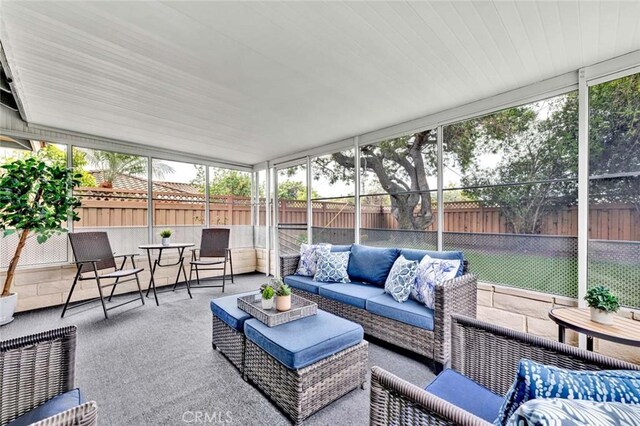 sunroom featuring plenty of natural light