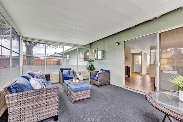 view of sunroom / solarium