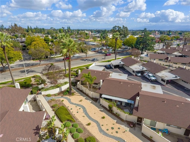 drone / aerial view with a residential view