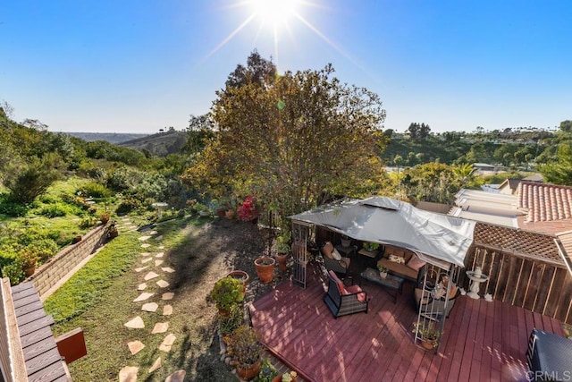 view of wooden deck