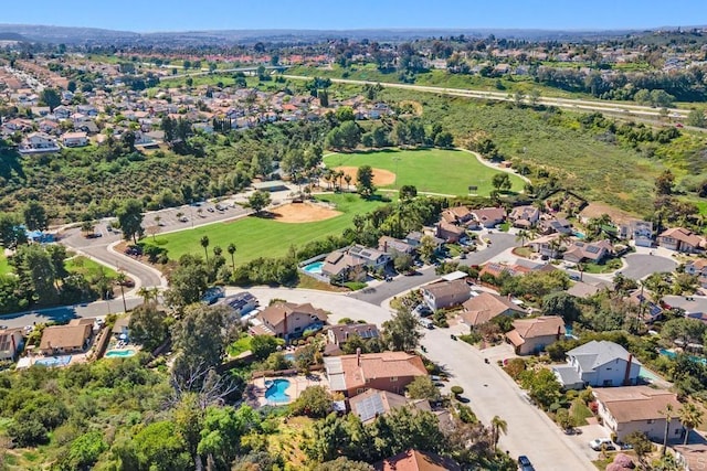 drone / aerial view with a residential view