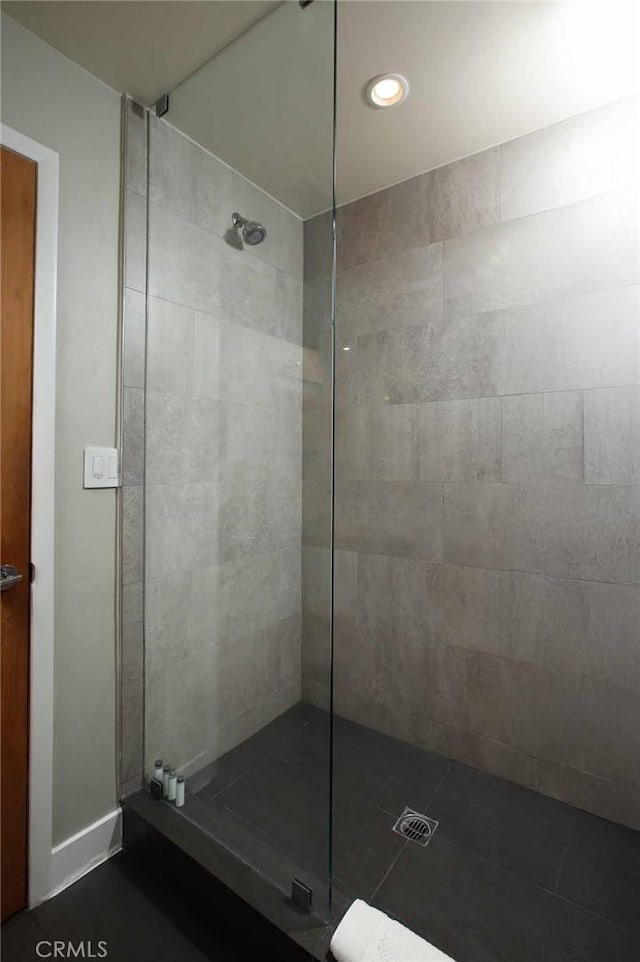 bathroom with walk in shower