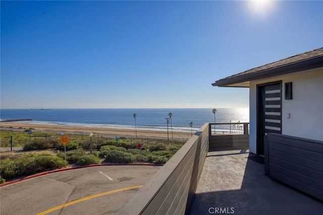 water view with a view of the beach