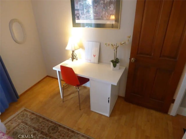 534 Dover Ct, Lake Arrowhead, CA 92352 - office featuring light wood-style floors and baseboards