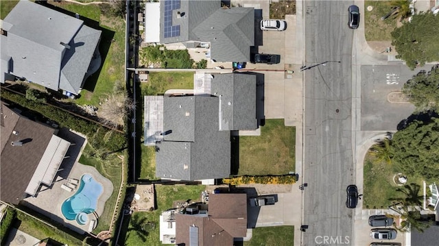 aerial view featuring a residential view