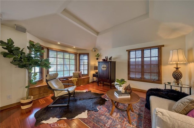 interior space featuring wood finished floors and baseboards