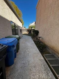 view of property exterior with stucco siding