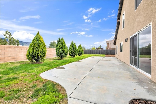 view of patio / terrace with a fenced backyard