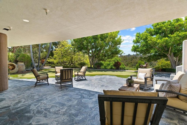 view of patio with outdoor lounge area