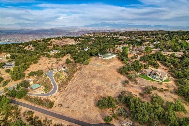 bird's eye view featuring a mountain view