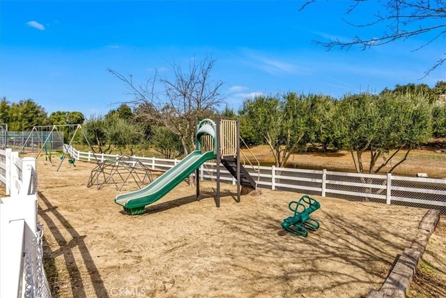 community playground with fence