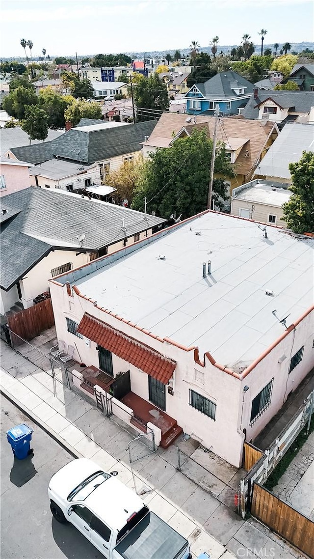 drone / aerial view with a residential view